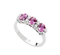 Anello Lunatica Donna in Oro Zaffiro rosa 0.70 Ct AZR25-1 - AZR25-1
